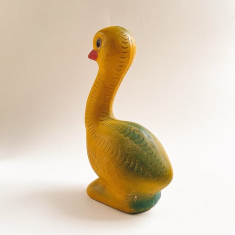 ソビエト　年代不明　黄色のガチョウ　ソフビ　人形　高さ18cm