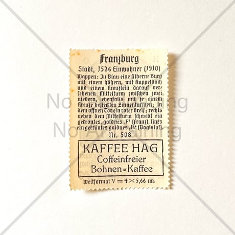 コーヒー・ハーグ広告切手　Franzburg