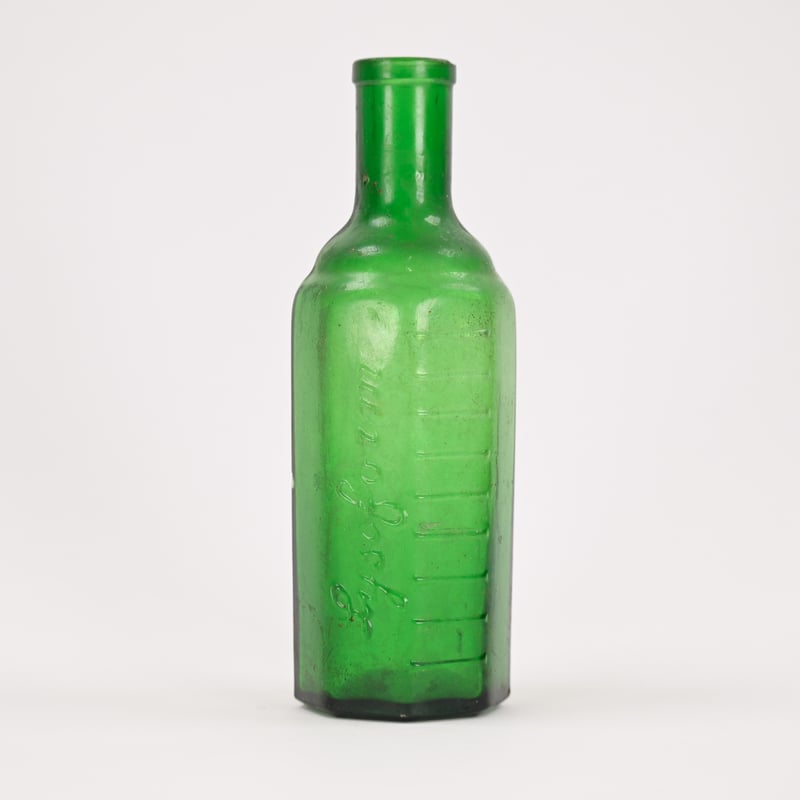 ドイツ Lysoform 小 グリーン ガラス瓶38 100ml 入り口欠け | こぐま舎