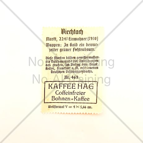 コーヒー・ハーグ広告切手　Viechtach