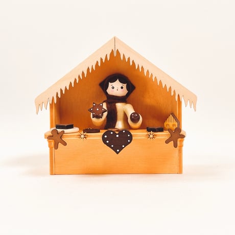 ドイツ　ザイフェン　人形　焼き菓子の小屋　Lebkuchen　木製