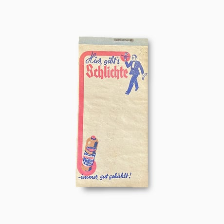 ドイツ　メモ帳　Hier gifts Schlichte　年代不明