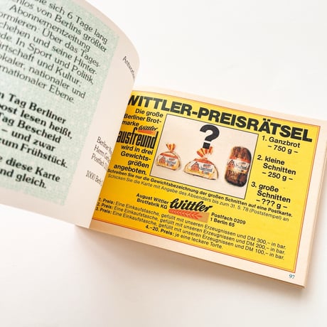 西ドイツ　クーポン冊子　Tag der offenen Tür　1978
