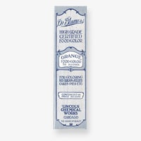 アメリカ　食品用色素ラベル　Dr. Blumers Orange (1930s)