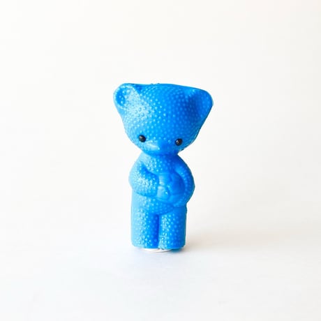 東ドイツ　プラスチック　ボールクマ　くま　ブルー　フィギュア