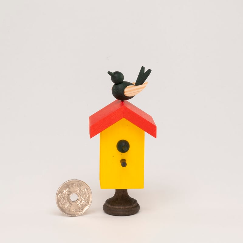 ドイツ ザイフェン 人形 歌う黒い小鳥 木製 | こぐま舎