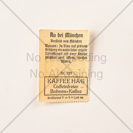 コーヒー・ハーグ広告切手　Au bei München