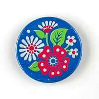 ソビエト　缶バッジ　花04