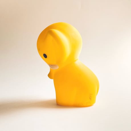 ソビエト　年代不明　黄色いぞう　ソフビ　人形　高さ11cm