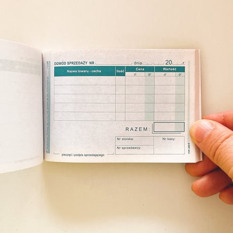 ポーランド　DOWOD　領収書　横型　現行品