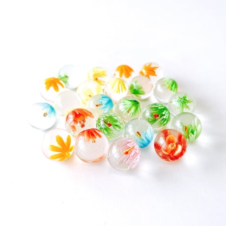 チェコ　ビー玉　花