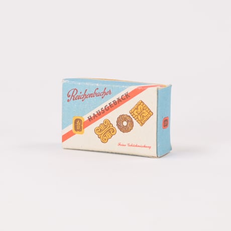 東ドイツ　ドールハウス　紙箱　Reichenbacher青　1970年代