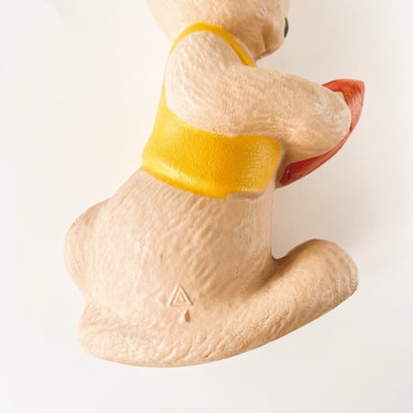 ソビエト　年代不明　にんじんを持ったうさぎ　ソフビ　人形　高さ19cm