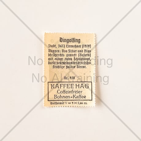 コーヒー・ハーグ広告切手　Dingolfing