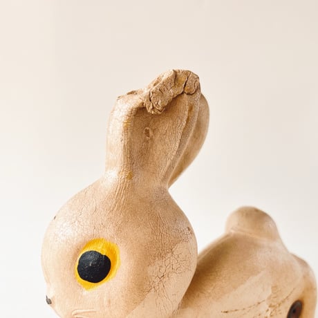 ソビエト　年代不明　伸びてるうさぎ　フィギュア　高さ15cm