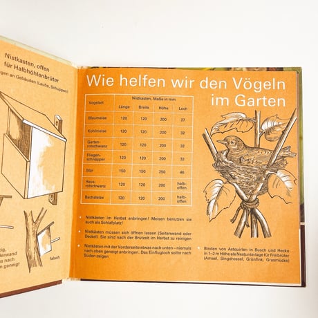 東ドイツ　Vögel in unserem Garten　1985年　動物図鑑