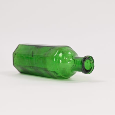 ドイツ　Lysoform　小　グリーン　ガラス瓶39　100ml　入り口欠け