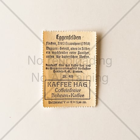 コーヒー・ハーグ広告切手　Eggenfelden