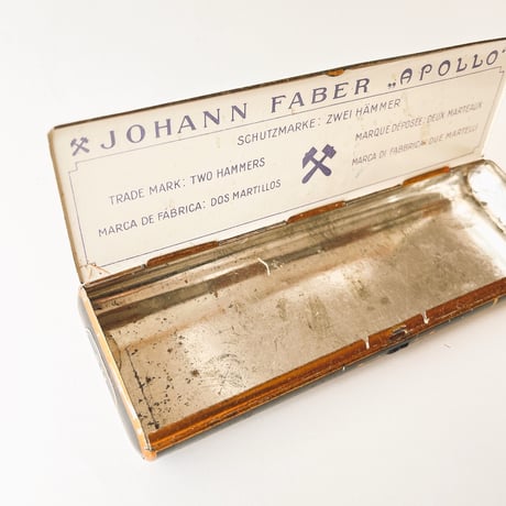 ドイツ　JOHANN FABER “APOLLO"　缶　ペンケース　缶ケース