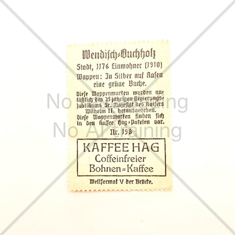 コーヒー・ハーグ広告切手　Wendisch Buchholz
