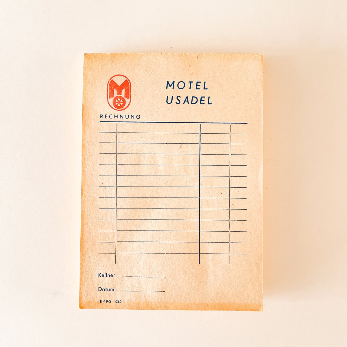 ドイツ メモ帳 MOTEL USADEL 1970年代 | こぐま舎