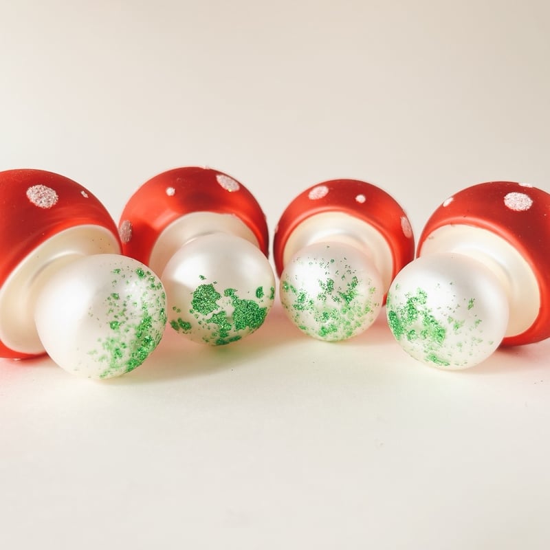 チェコ クリスマスオーナメント きのこ ガラス （大） | こぐま舎