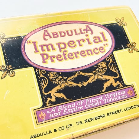 缶　ABDULLA　英国の老舗メーカーの高級タバコ缶