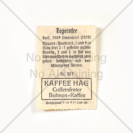 コーヒー・ハーグ広告切手　Tegernsee