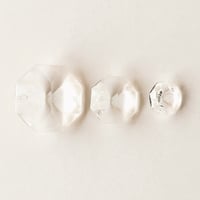 ドイツ　ガラスビーズ　シャンデリアパーツ　八角形　XXS