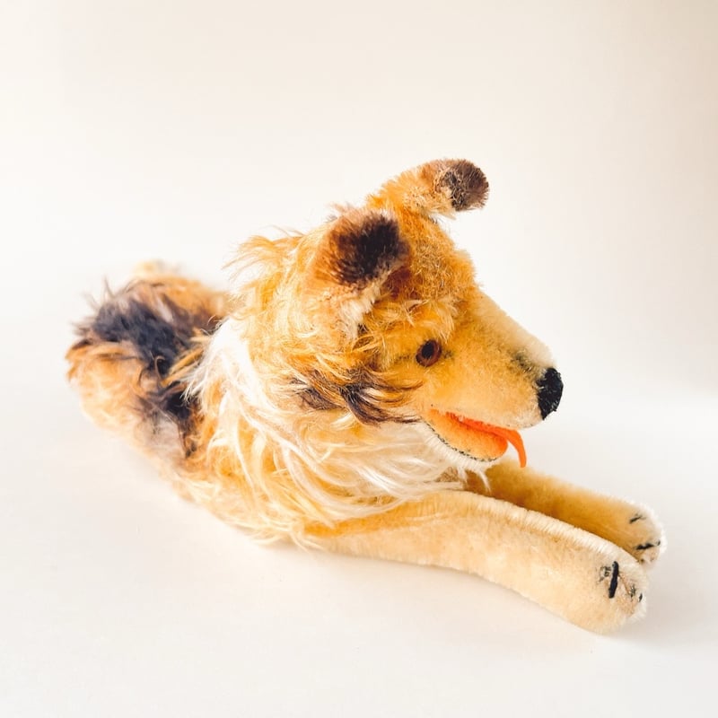 西ドイツ 年代不明 シュタイフ コリー ぬいぐるみ 全長25cm