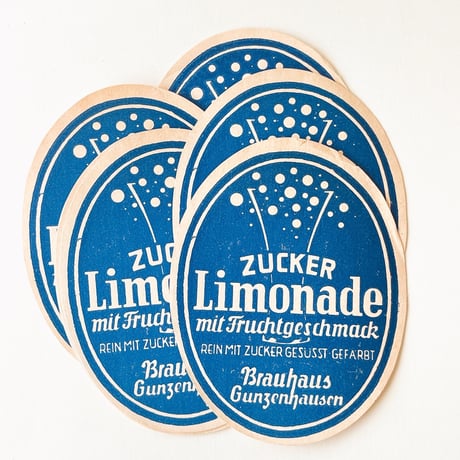 東ドイツ　Zucker Limonade　ドリンクのラベル　ラベル　炭酸飲料