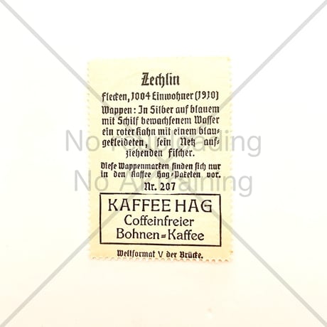 コーヒー・ハーグ広告切手　Zechlin