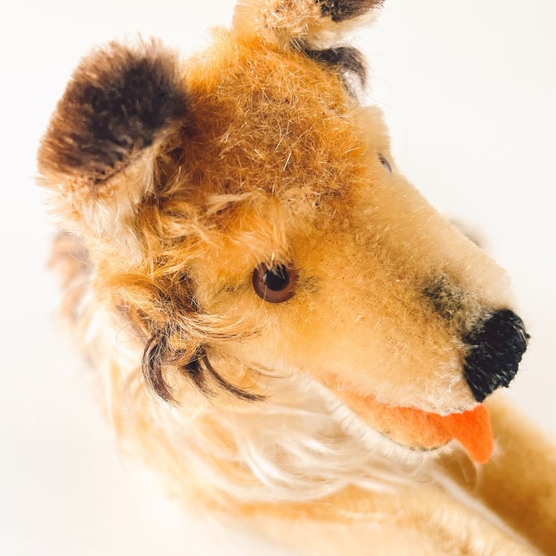 シュタイフ　コリー　オールドシュタイフ 西ドイツ 年代不明 シュタイフ コリー ぬいぐるみ 全長25cm