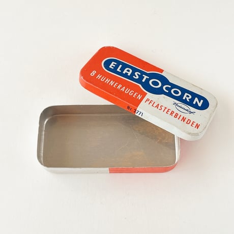 缶　ELASTOCORN　絆創膏用の缶
