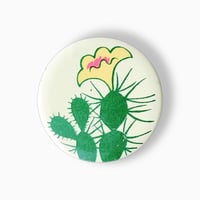 ソビエト　缶バッジ - Kaktus, gelbe Blüte - 1970s
