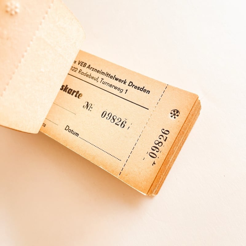 東ドイツ Eintrittskarte チケット 1枚売り ピンク ベージュ | こぐま舎