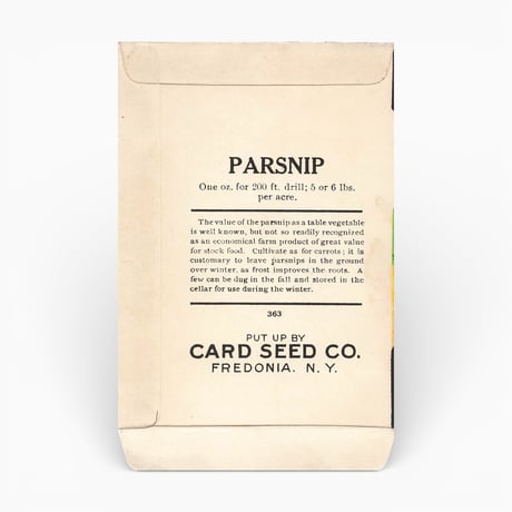シードパケット　種袋　アメリカ　PARSNIP HPLLOW CROWN