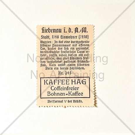 コーヒー・ハーグ広告切手　Liebenau i. d. N.-M.