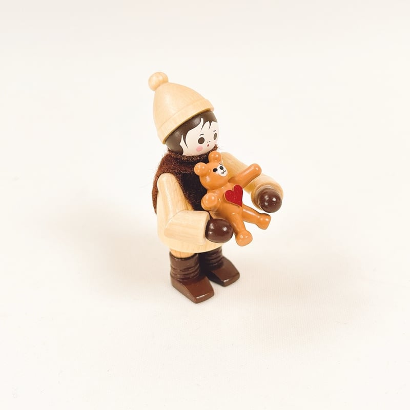 ドイツ ザイフェン 人形 ニット帽のこども Mein kleiner Freund 木製 |