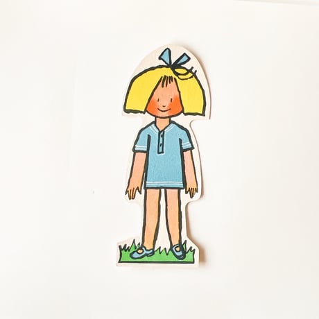 ダイカット　厚紙 　水色の服