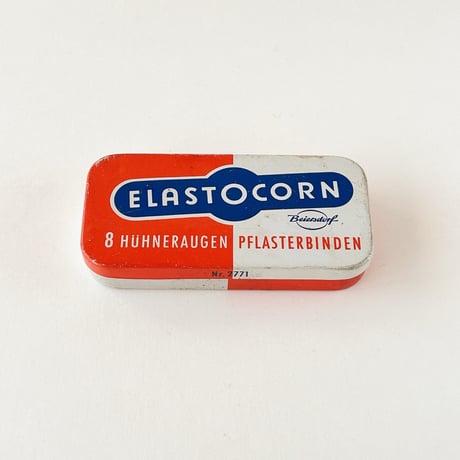 缶　ELASTOCORN　絆創膏用の缶
