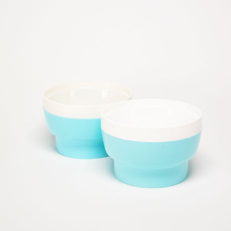 東ドイツ　プラスチック　ボウル　水色　２個セット