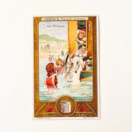 リービッヒ　トレーディングカード　LIEBIG TRADE CARDS　Am Strande01