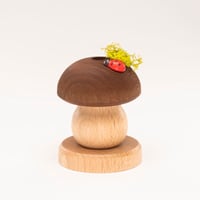 ドイツ　ザイフェン　煙出し人形　木製　きのこ