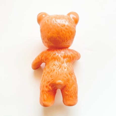 チェコ　1970年代　オレンジ色のクマ　ソフビ　高さ16.5cm