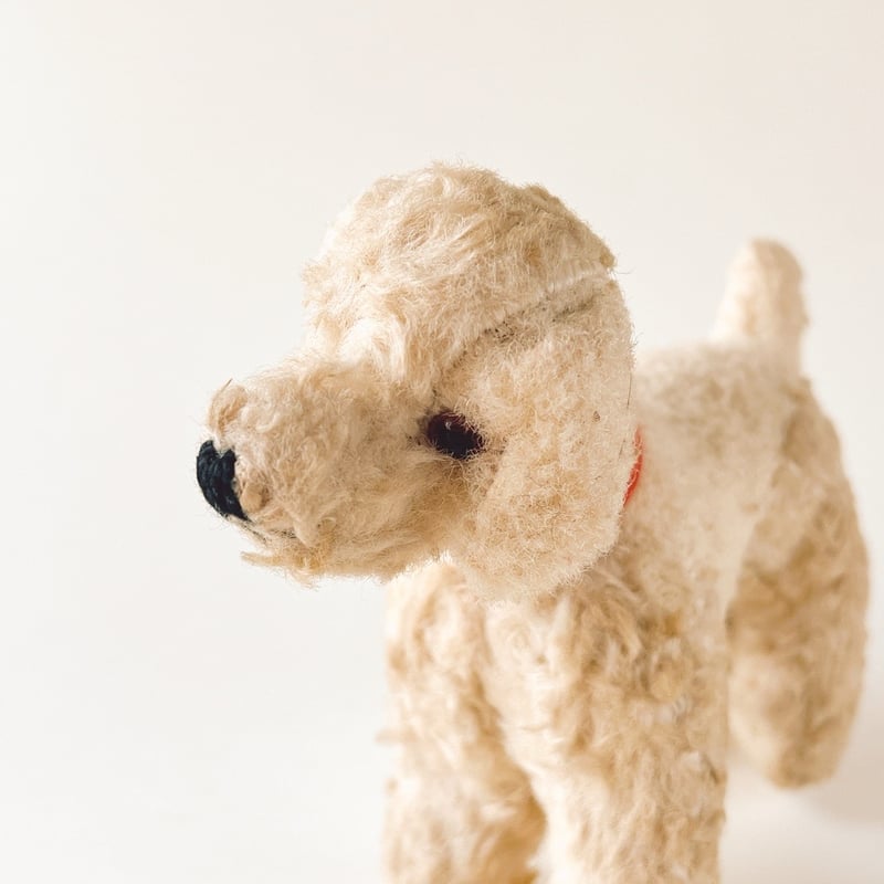 西ドイツ 年代不明 小さな白い犬 ぬいぐるみ 全長13cm | こぐま舎