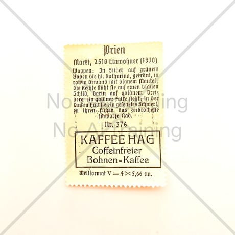 コーヒー・ハーグ広告切手　Prien