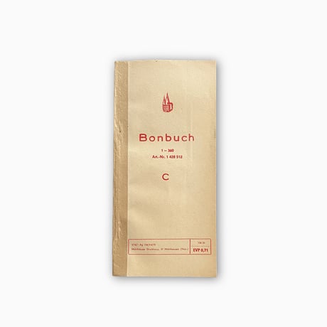 ドイツ　メモ帳　Bonbuch　年代不明