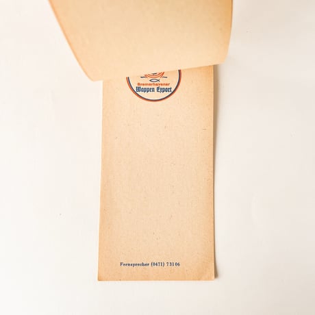 ドイツ　メモ帳　Bremerhavener Wappen Export
