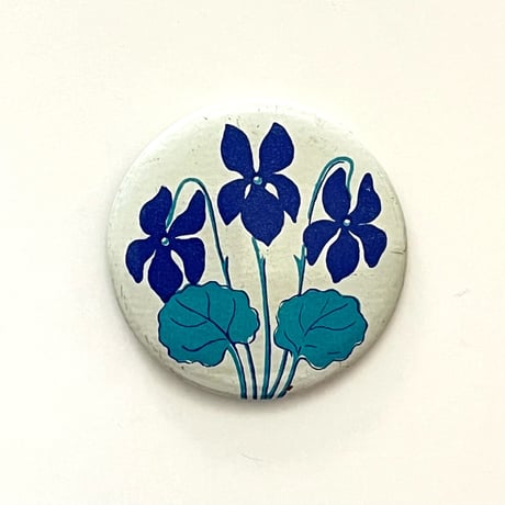 ソビエト　缶バッジ - Alpenveilchen, blau - 1970s